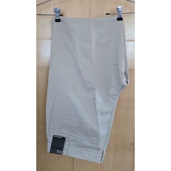 Claiborne Mens Sand Flat Front Pants 36x32 Linen/Cotton Blend golf garden party - Picture 2 of 8